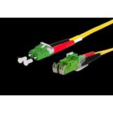 OpDAT patch cord LC-D APC/E2000-D APC OS2, 1.0 m