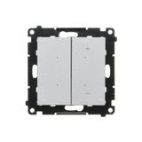 Push dimmer illuminated, matt aluminum