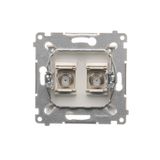 Cover for single socket outlet with earthing IP44 - same color flap & cover, antibacterial white