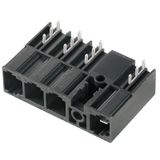 PCB plug-in connector, male header, THT solder connection, 10.16 mm, Number of poles: 6, 270°, Solder pin length (l): 3.5 mm, tinned, black, Box