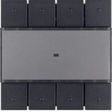 Touch sensor 4-way comfort with text field, anthracite, matt, B.1/B.3/B.7