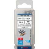 Metal drill bits HSS-G, DIN 338 4,6 x 47 x 80 mm 10 pcs.