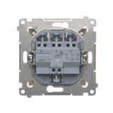 Double button for switches and push buttons, anthracite, metalic