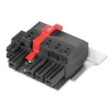 PCB plug-in connector, female plug, 7.62 mm, Number of poles: 4, 180°, PUSH IN with actuator, PUSH IN without actuator, Clamping range, max. : 10 mm², Box