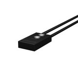 E32A0014C Fiber optic sensor head, limited reflective, transparent object detection, square, flat-view, R25 fiber, 2 m cable E32A0014C