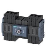 SENTRON, 3KC transfer switching equipment, manually operated, MTSE, size: 2, 3-pole, Iu: 125 A, Ue