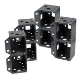 Plinth corner parts (4 pieces) H=200 mm ABS RAL7012