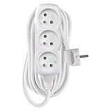 EMOS Extension cord 7m 3-socket white PVC 1.5mm2