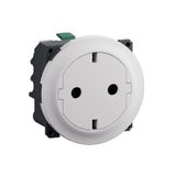 SOCKET 2P+E SCHUKO SURFACE AUTO TERMINALS WHITE