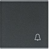 Button with ''ringing'' symbol - black