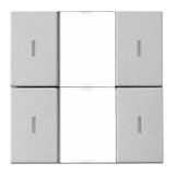 KNX push-button 2-fold with status LED, silver