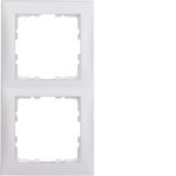 Frame 2gang, S.1, p. white, matt, plastic