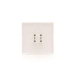 Double button for switches and push buttons, white matt