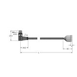 Actuator, Sensor and Supply Cable, PVC Connection Cable   PSW4M-25/TEL