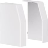 endcap pair overlapping for spreader box trunking 110x80mm pure white
