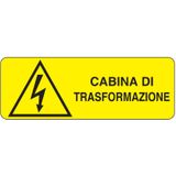 Rectangular danger sign - 350 x 125 mm