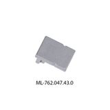 End cap without hole for PK, silver color, 1pc