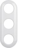 Cover frame 3-way, Series 1930, glossy polar white