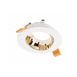 Spot luminaire housing ARIES, IP20, PC, Ø90*30 mm, round, white/gold