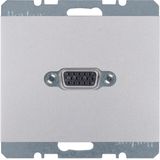 VGA soc. out., screw-in lift terminals, K.5, al., matt, lacq.