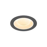 NUMINOS© M recessed ceiling light 3000K 40ø IP20 round bl/wh