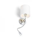 VERSINA with shade white chrome 230V LED E27 LED 15+3W 25° 3000K