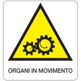 Danger sign - 330x350 mm - Organi in movimento