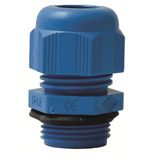 Cable Gland with slats ATEX EXE Polyamide 66 M16 Long Blue RAL 5012