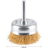 Cup Brush Crimped 50x0.2 mm brass-coated