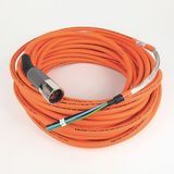 Allen-Bradley 2090-CPWM7DF-14AA20 Motor Power Only, SpeedTec DIN Connector, Drive-end, Flying-lead, Standard (Non-Flex), 14AWG, 20M