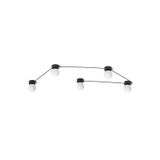 VELA V ceiling black opal-colored glass 230V LED G9 5x6W