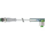 M12 male 0° / M12 female 90° A-cod. LED F&B PVC 4x0.34 gy UL/CSA 2m