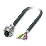 SACCBP-FS-8CON-M16/5,0-PUR SCO - Device connector rear mounting
