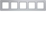 Cover frame 5-way horizontal, C.8, aluminium