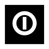 899TQ18 Button plate for push-button, Name: ON-OFF, stay-put, 18 x 18