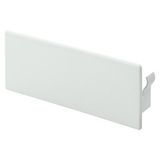 PLASTIC WALL GUTTER END PIECE H130xD70 WHITE RAL9010