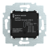 Power supply insert with USB C black matt