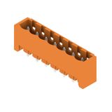 PCB plug-in connector, male header, closed side, THT solder connection, 5.08 mm, Number of poles: 7, 180°, Solder pin length (l): 3.2 mm, tinned, orange, Box