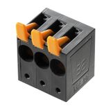 Printed circuit board terminals, 10.00 mm, Number of poles: 10, 90°, Solder pin length (l): 5 mm, black, PUSH IN with actuator, Clamping range, max. : 16 mm², Box