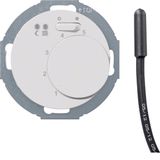 Thermostat, NO contact,Cen. plate,f. heat.,rocker switch,ext.temp.sen.