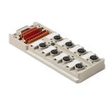 Hood distributor lower part, M12, 30 V, A-coded, LED: Yes, LED initiator: Yes, Wiring type: PNP