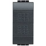 Push Button Livinglight Double NO 1 Module Anthracite