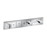 RainSelect shower thermostat, 3 functions, with shower head holder, chrome