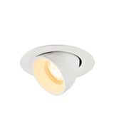 NUMINOS© GIMBLE XS, recessed CL 3000K, 55ø, IP20, round wh