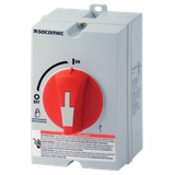 Load break switch SIRCO M1 3P 16A polycarbonate enclosure red handle