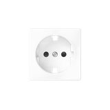 Cover for single socket outlet with Schuko earthing, white