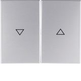 Rocker 2gang imprinted arrow symbol, K.5, al., al. anodised