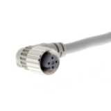 Sensor cable, M12 right-angle socket (female), 4-poles, A coded, PVC f XS2F0586A