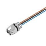Built-in plugs, M8 thread, Female socket, straight, Mounting thread: M8, Number of poles: 4, Strand / cable length: 0.5 m