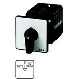 T5-4-8902/Z Changeoverswitches, T5, 100 A, rear mounting, 4 contact unit(s), Contacts: 8, 60 °, maintained, With 0 (Off) position, Netz-0-Notstrom, Design number